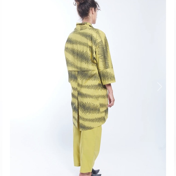 Matt Hildur cicada parka large yellow black kimono jacket - Picture 3 of 11